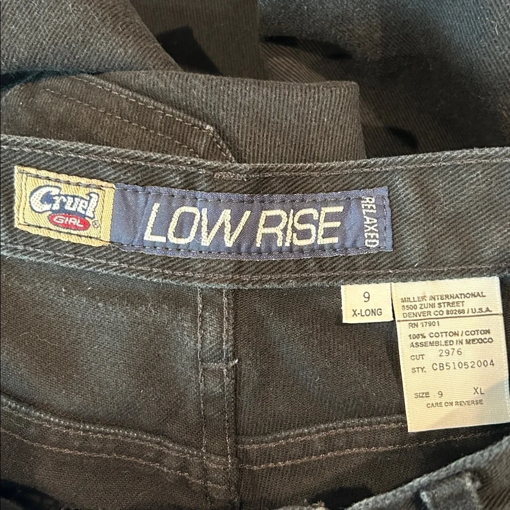 Cruel Girl Low Rise Relaxed black cowgirl western jeans size 9 X-Long